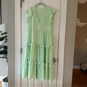 Amanda Uprichard Mint Green Midi Dress